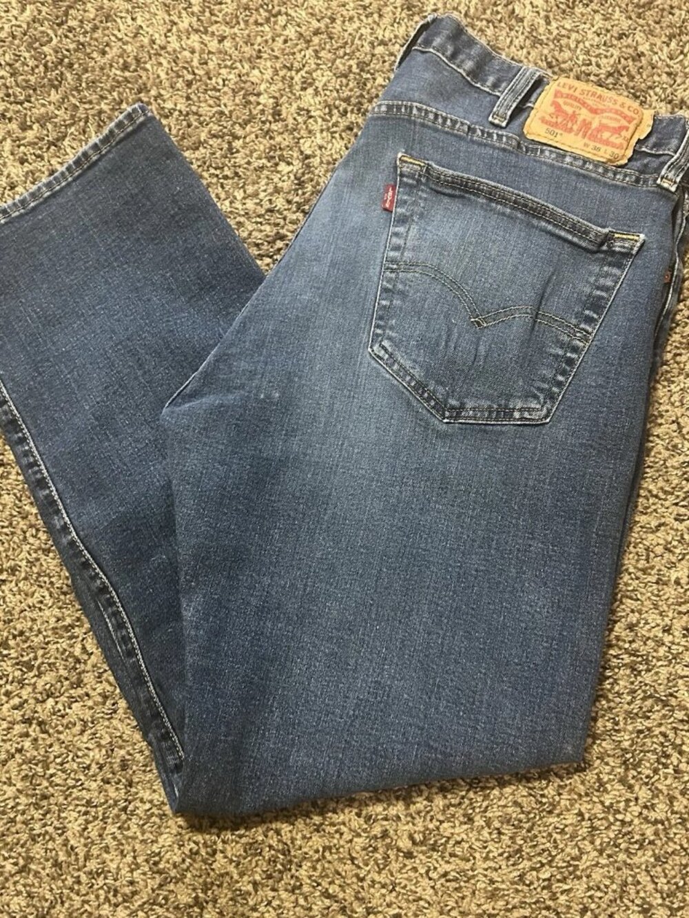 Levi's 501 Jeans, Men's 38x30, Light Wash